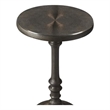 Home Square Metalworks Pedestal Accent Table in Bronze - Set of 2