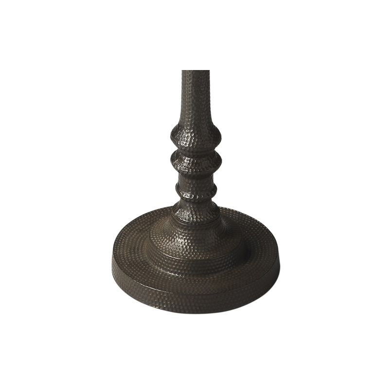 Home Square Metalworks Pedestal Accent Table in Bronze - Set of 2
