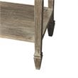 Home Square Transitional Rectangular Wood Side Table in Brass - Set of 2