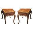 Home Square Traditional Solid Wood End Table in Walnut - Set of 2