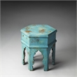 Home Square Solid Wood Bunching Table in Blue Finish - Set of 2
