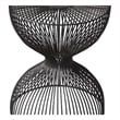 Home Square Modern Iron Cage Bunching Table in Black - Set of 2