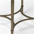 Home Square Oval Metal End Table in Antique Gold Finish - Set of 2