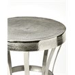 Home Square Modern Industrial Chic End Table in Silver - Set of 2