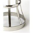 Home Square Modern Industrial Chic End Table in Silver - Set of 2