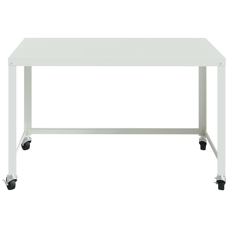 Home Square 2-Piece Set with Mobile Metal Desk and Lateral File Cabinet