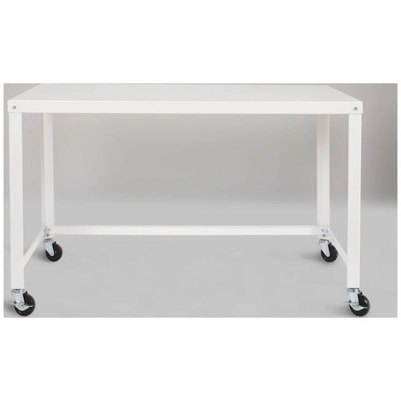 Home Square 2-Piece Set with Mobile Metal Desk and Lateral File Cabinet