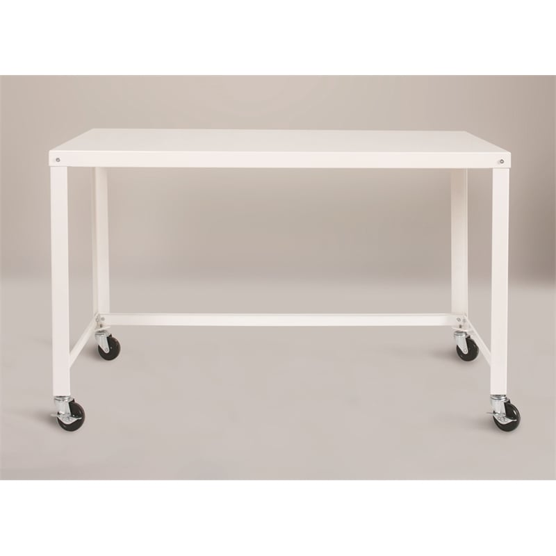 Home Square 2-Piece Set with Mobile Metal Desk and Lateral File Cabinet