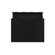 Home Square 2 Drawer Wood Geo Texture Nightstand in Black - Set of 2