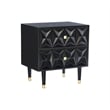 Home Square 2-Piece Set with Nightstand and Six Drawer Dresser in Black