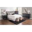 Home Square 2-Piece Set with Nightstand and Six Drawer Dresser in Black