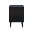 Home Square 2-Piece Set with Nightstand and Six Drawer Dresser in Black