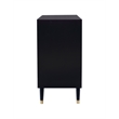 Home Square 2-Piece Set with Nightstand and Six Drawer Dresser in Black