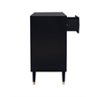 Home Square 2-Piece Set with Nightstand and Six Drawer Dresser in Black