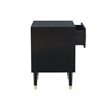 Home Square 2-Piece Set with Nightstand and Six Drawer Dresser in Black
