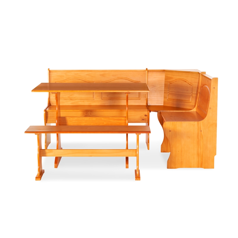 Home Square 2-Piece Set with Corner Dining Nook Set and Cushion Set in Blue