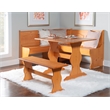 Home Square 2-Piece Set with Corner Dining Nook Set and Cushion Set in Blue