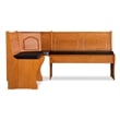 Home Square 2-Piece Set with Dining Nook Set and Cushion Set in Dark Brown