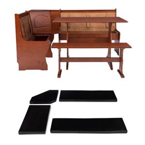 Home Square 2-Piece Set with Dining Nook Set and Cushion Set in Dark Brown