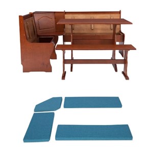 Home Square 2-Piece Set with Dining Nook Set and Cushion Set in Blue