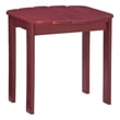 Home Square 3-Piece Set with Outdoor Side Table and 2 Chairs in Red