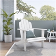 Home Square Solid Wood Outdoor Chair in White Finish - Set of 2