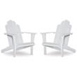 Home Square Solid Wood Outdoor Chair in White Finish - Set of 2