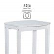 Home Square 3-Piece Set with Outdoor Side Table and 2 Chairs in White