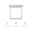 Home Square 3-Piece Set with Outdoor Side Table and 2 Chairs in White