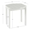 Home Square 3-Piece Set with Outdoor Side Table and 2 Chairs in White