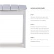 Home Square 3-Piece Set with Outdoor Side Table and 2 Chairs in White