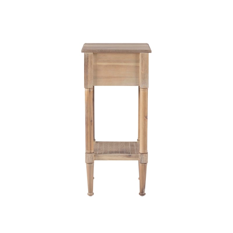 Home Square Wood Accent Starfish Coastal Side Table in Natural - Set of 2
