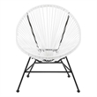 Home Square 3-Piece Set with 2 Single Chairs and Loveseat in White