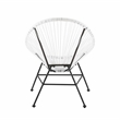 Home Square 3-Piece Set with 2 Single Chairs and Loveseat in White