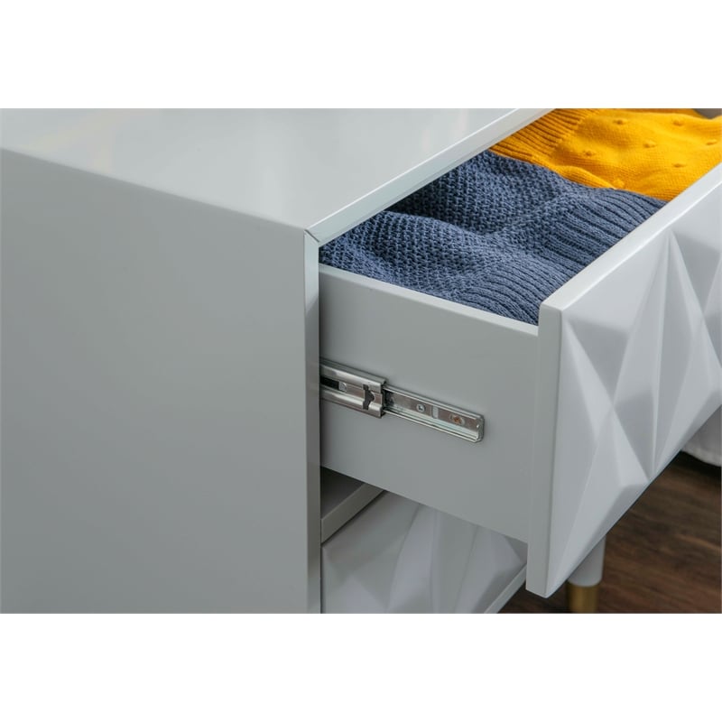 Home Square 4-Piece Set with 2 Nightstands & Dresser & 5 Drawer Chest