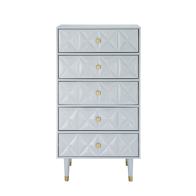 Home Square 4-Piece Set with 2 Nightstands & Dresser & 5 Drawer Chest