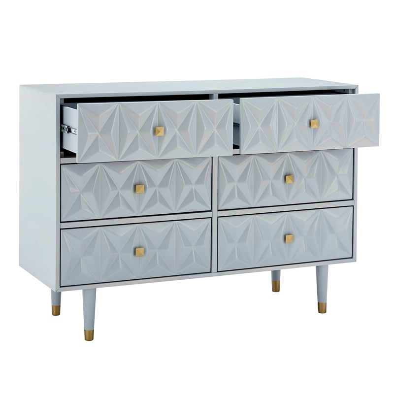 Home Square 4-Piece Set with 2 Nightstands & Dresser & 5 Drawer Chest