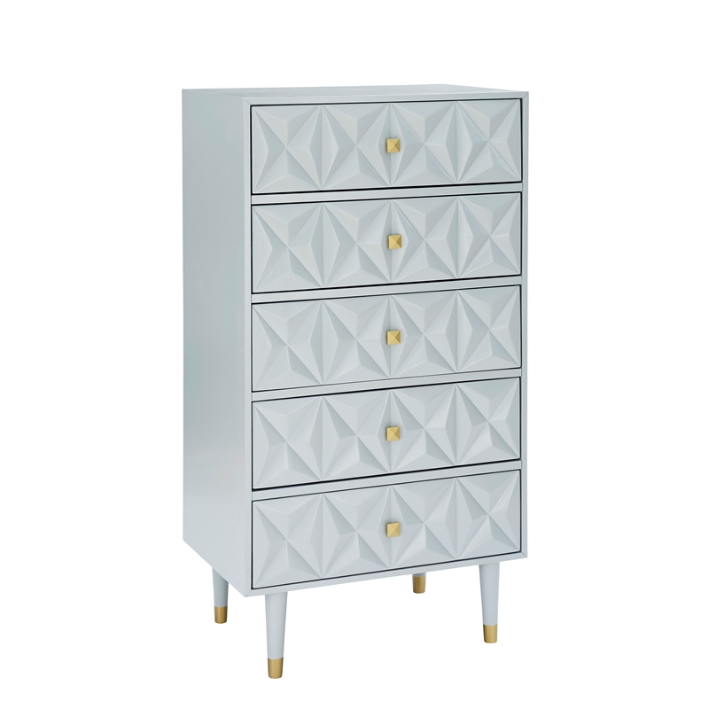 Home Square 4-Piece Set with 2 Nightstands & Dresser & 5 Drawer Chest
