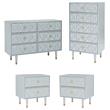 Home Square 4-Piece Set with 2 Nightstands & Dresser & 5 Drawer Chest