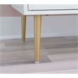 Home Square Wood Two Drawer Nightstand in White Finish - Set of 2