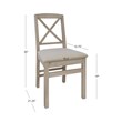 Home Square 3-Piece Set with Dining Table and Two Dining Chairs in Washed Gray