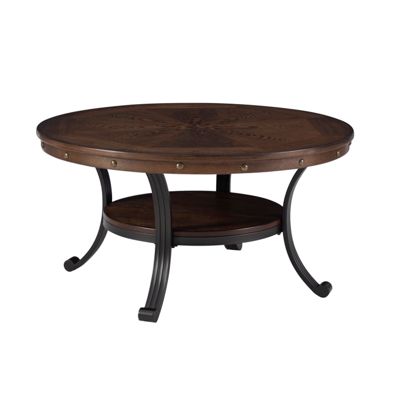 Home Square 3-Piece Set with Coffee Table and 2 Metal End Tables