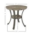 Home Square 3-Piece Set with Coffee Table and 2 Accent Tables in Pewter