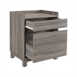 Home Square 2-Piece Set with Filing Cabinet and Five Shelf Ladder Bookcase