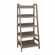 Home Square 2-Piece Set with Two Drawer Desk and Five Shelf Ladder Bookcase