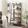 Home Square 2-Piece Set with Two Drawer Desk and Five Shelf Ladder Bookcase