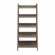 Home Square 2-Piece Set with Two Drawer Desk and Five Shelf Ladder Bookcase