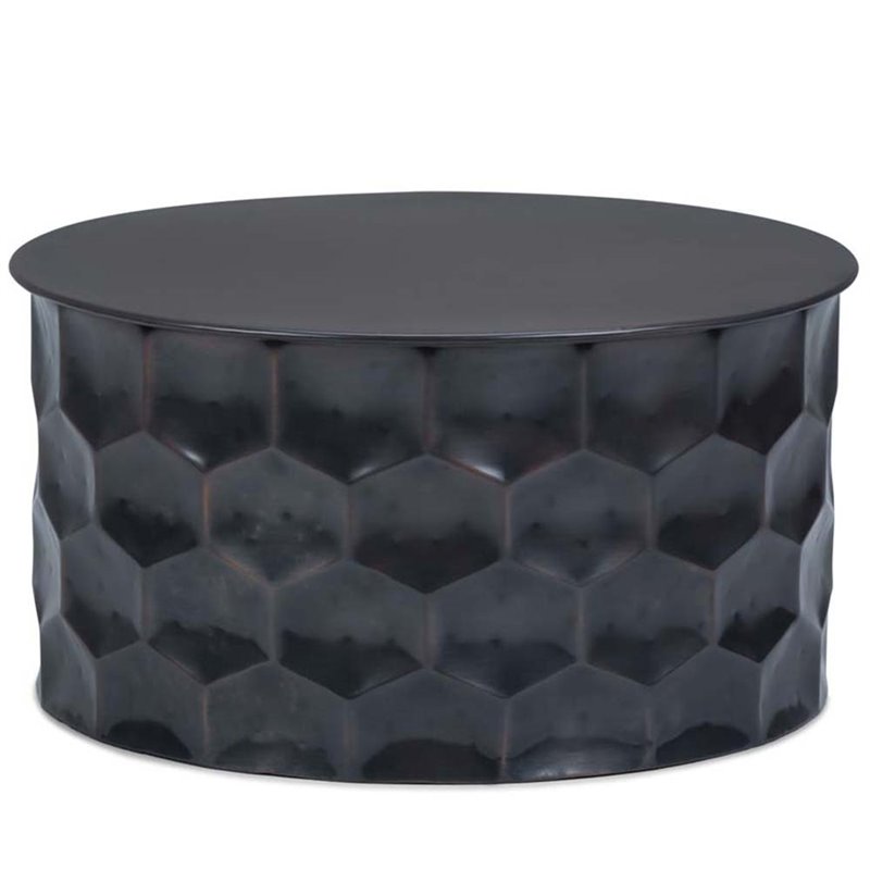 Home Square 3-Piece Set with Coffee Table and 2 Side Tables in Antique Bronze