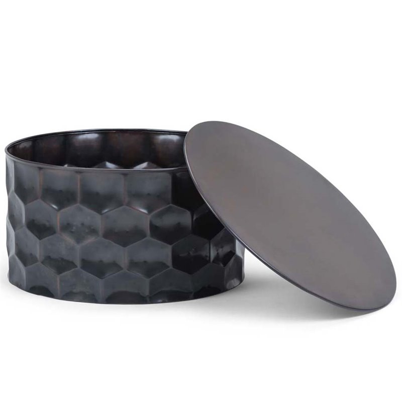 Home Square 3-Piece Set with Coffee Table and 2 Side Tables in Antique Bronze