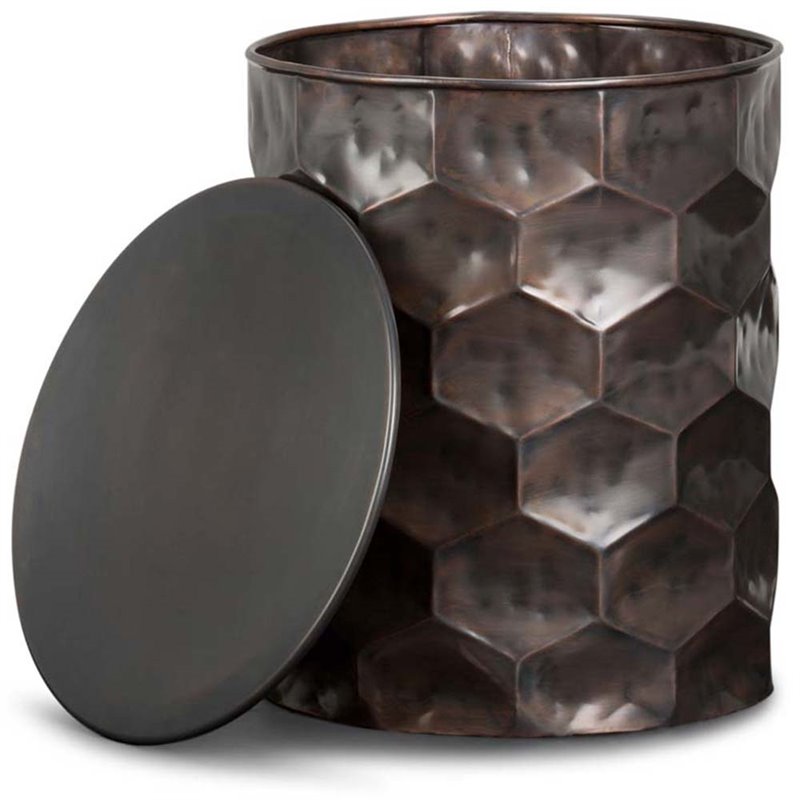 Home Square 3-Piece Set with Coffee Table and 2 Side Tables in Antique Bronze